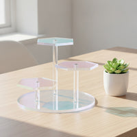 Hexagonal Display Stand Stepped Acrylic Display Stand Clear for Collectors, Retail Counter