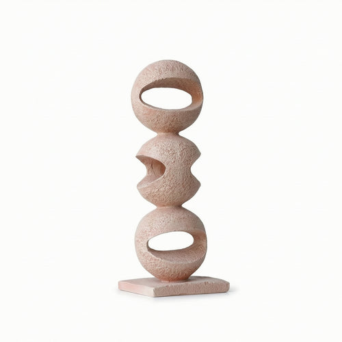 Abstract Tabletop Sculpture Modern Geometric Resin Sculpture Minimalist Statue for Tv Cabinet