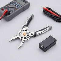 Industrial Grade Rotary Wire Stripper Heavy Duty Multifunction Wire Stripper Easy to Use Cable Stripping Pliers Stainless Steel for Electricians, Electrical Work, Workshop