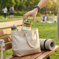 Overnight Oats Container with Spoon, Yogurt Parfait Cup, Salad Jar for Commuters, Health Enthusiasts, Travel, School