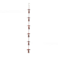 Mushroom Rain Chain Weather Resistant Bell Rain Chain Easy Install Outdoor Decor for Roofline, Garden, Sunroom