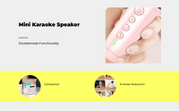 Karaoke mic with stereo speaker