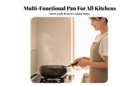 Handmade Iron Wok Hand Hammered Traditional Chinese Wok Nonstick Even Heat Distribution for Home Cooks