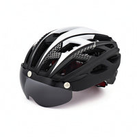 Streamlined Bike Helmet with Visor Aerodynamic Cycle Helmet with Visor Ventilated Protection for Mountain Biking