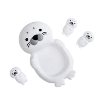 Floating Seal Bath Toy Set Soft Nesting Water Toy Nautical Squeezable Bath Seal Stackable for Toddlers