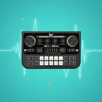 Reverb Effects Live Stream Sound Card RGB Lights Voice Changer Mixer LED Screen for Streamers, Podcasters, Gaming