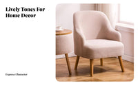 Upholstered Wooden Armchair Nordic Design Upholstered Armchair with Wooden Frame Leisure Aesthetic Comfortable Padding