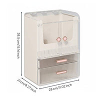 Desktop Cosmetic Storage Box Elegant Design Dustproof Makeup Storage Box Waterproof Cosmetics Organizer Holder for Washroom