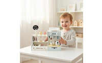 Children's Coffee and Imaginative Confections Food Set Complete Accessory Kit Wooden Coffee Maker Toy Set Realistic Sounds