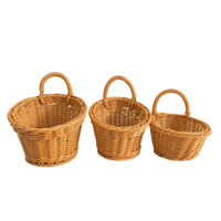 Wall Basket with Handle Handwoven Hanging Storage Basket Decorative for Entryway