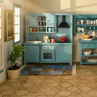 Dollhouse Kitchen Cabinet Compact Wooden Dollhouse Cabinet with a Sink Stylish Miniature Cooking Hob for OB11 Doll Fans, Diorama Displays