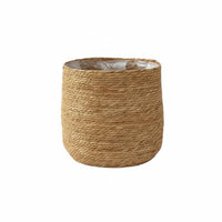Woven Seagrass Planter Handmade Boho Decorative Basket Nordic Design for Balcony