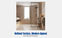 Explosion-Proof Glass Partition, Customizable Minimalist Bathroom Divider, Tempered Glass Screen for Wet and Dry Separation