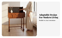 Bedside Vanity Cabinet French aesthetic Dressing Table Storage Drawer Cushioned Stool Included for Teens