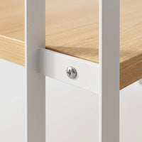 Desk Shelf, Desktop Rack, Wooden, 50x20x18cm, White, Desk Storage, For Work From Home