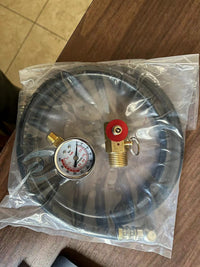 Brass Combination Valve with Gauge and Hose for Air Pump