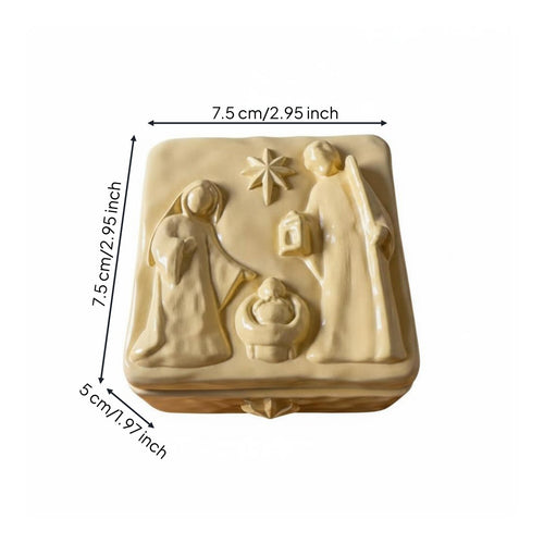 Christmas Resin Box with Lids Embossed Christmas Box Reusable