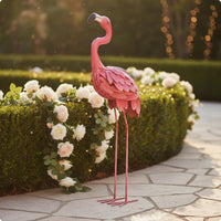 Flamingos Statue Eye-Catching Roseate Bird Ornament Photo Prop for Garden, Wedding