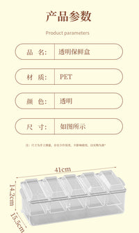 跨境水果沙拉盒带叉子便携式保鲜盒野餐分格冷冻盒家用冰箱收纳盒