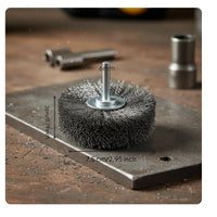 Rust Removal Wire Wheel Brush Paint Stripping Drill Wire Wheel Heavy Duty Carbon Steel Rotary Brush Thickened for Metalworkers, Mechanics, DIY Enthusiasts, Auto Repair, Metal Fabrication, Workshop, Garage