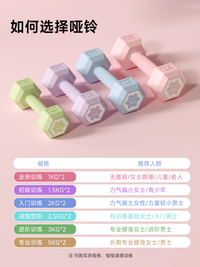 哑铃女士健身家用器材女生小哑铃2kg2.5公斤3KG一对男士杠铃壶铃