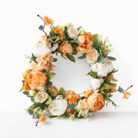 Artificial Peony Wreath Realistic Peony Wreath Indoor for Wall
