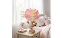Floral Table Lamp Decorative Flower Table Lamp Floral Desk Light Ambient Romantic for Bedroom, Living Room