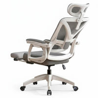 Ergonomic Design Reclining Office Chair with Footrest Highspinal Support Reclining Desk Chair with Footrest 360° rotate Computer Seat Adjustable Headrest for Executives, Remote Workers, Students, Workstation, Study Room