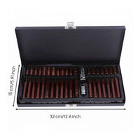 40 Pieces Hex Bit Socket Set Various Sizes Bits Multi-Lobed Bit Driver Set Easy to Carry for Mechanics