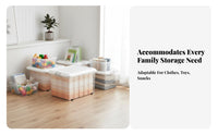 Clear Wheeled Container with Lid Thickened Construction for Under Bed, Families