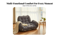 Adjustable Floor Sofa Bed Space-Saving Design Transformable Lounger Chair Luxuriously Cushioned and Comfortable Thickly Padded