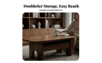 Retro design Triumphal Arch Table Stone-Look Top Living Room Furniture Minimalist Aesthetic Childsafe for Interior Design aficionados, Apartment Dwellers, Families with Children, Home, Lounge Area, Office Reception
