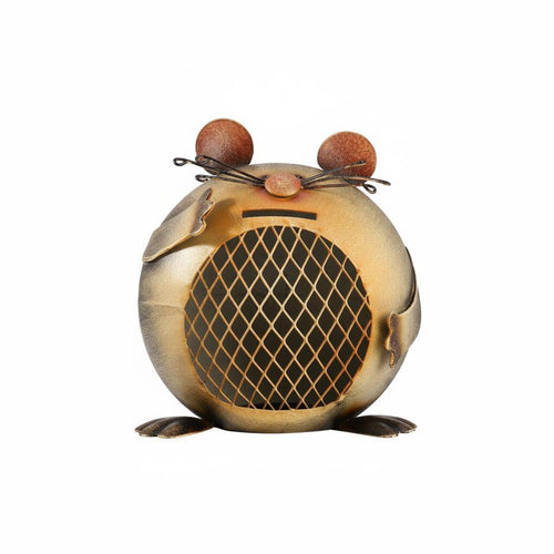 Creative Gift Metal Creature Cash Box Adorable Design Creature Piggy Bank Long-Lasting Construction for Children, Nursery, Desk, Bookshelf
