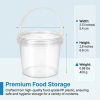 Bucket Lid for Milk Tea Packaging, Food Product Container Lid, Carry Handle Storage, Bin Bucket Lid  - Image 7
