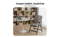 4 Pieces Mesh Rear Game Chair Foldable Mesh Rear Four Chair No Assembly Required Sturdy Steel Frame for Home, Living Room