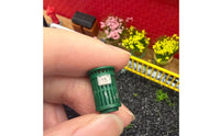 1/64 Scale Trash Can Highly Detailed 1/64 Scale Garbage Can Weathered Finish Resin Diorama Props for Hobbyists