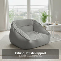 Single Person Floor Sofa With Supportive Rearrest Pouf Chair Chair Comfortable Relaxing for Adults