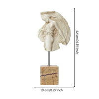 Female Figure Sculpture Artistic Sculpture with Stone Base Profile Woman Statue for Living Room, Entryway, Office Reception