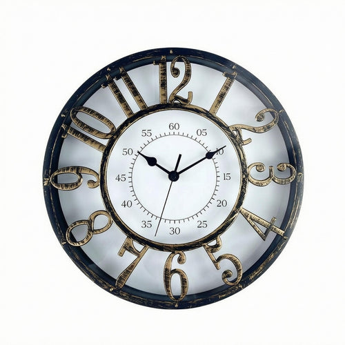 Retro Wall Clock Arabic Numerals Home Decor Vintage