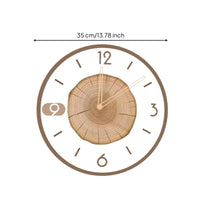 Wood Grain Wall Clock Decorative Wall Clock with Wood Dial Minimalist for Office