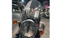 Glossy Motorcycle Headlight Fairing Rigid Motorcycle Windshield with Mounting Bracket Aerodynamic Headlight Fairing Functional for Motorcyclists, Riders, Cafe Racer