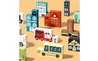 16 Pieces Develops Logical Thinking Creature Block-Matching Game Hand-Eye Coordination Wooden Creature Block Game Promotes Problem-Solving Stacking Building Blocks & Safe for Toddlers, Travel