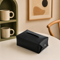 PU Leather Decorative Tissue Box, Rectangular 17×12×8.5 cm, Elegant for Office, Living Room, Modern Luxury Design