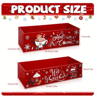 Christmas Storage Box Sturdy uncoveredTop Wooden Box Rustic for Holiday Decor