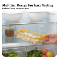 Stackable Dumpling Box Airtight closure Freezer Organizer Multitier for Parents