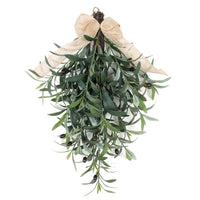 Artificial Olive Leaf Hanging Decoration for Front Door Farmhouse Water Drop Shape