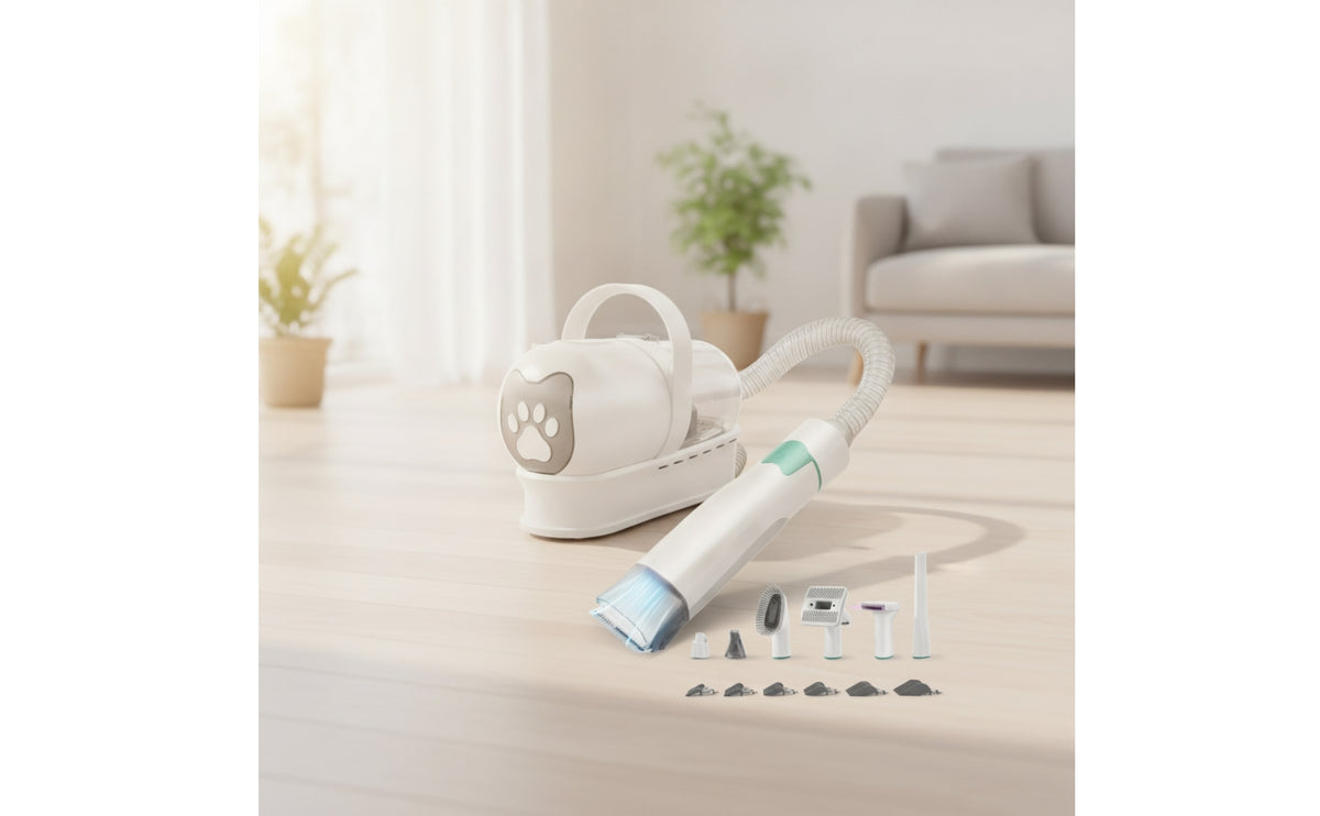 Mess-Messless Grooming Vacuum Kit Allall-in-One Pet Grooming Kit with Vacuum Powerful Suction Deshedding Brush Multi-Purpose