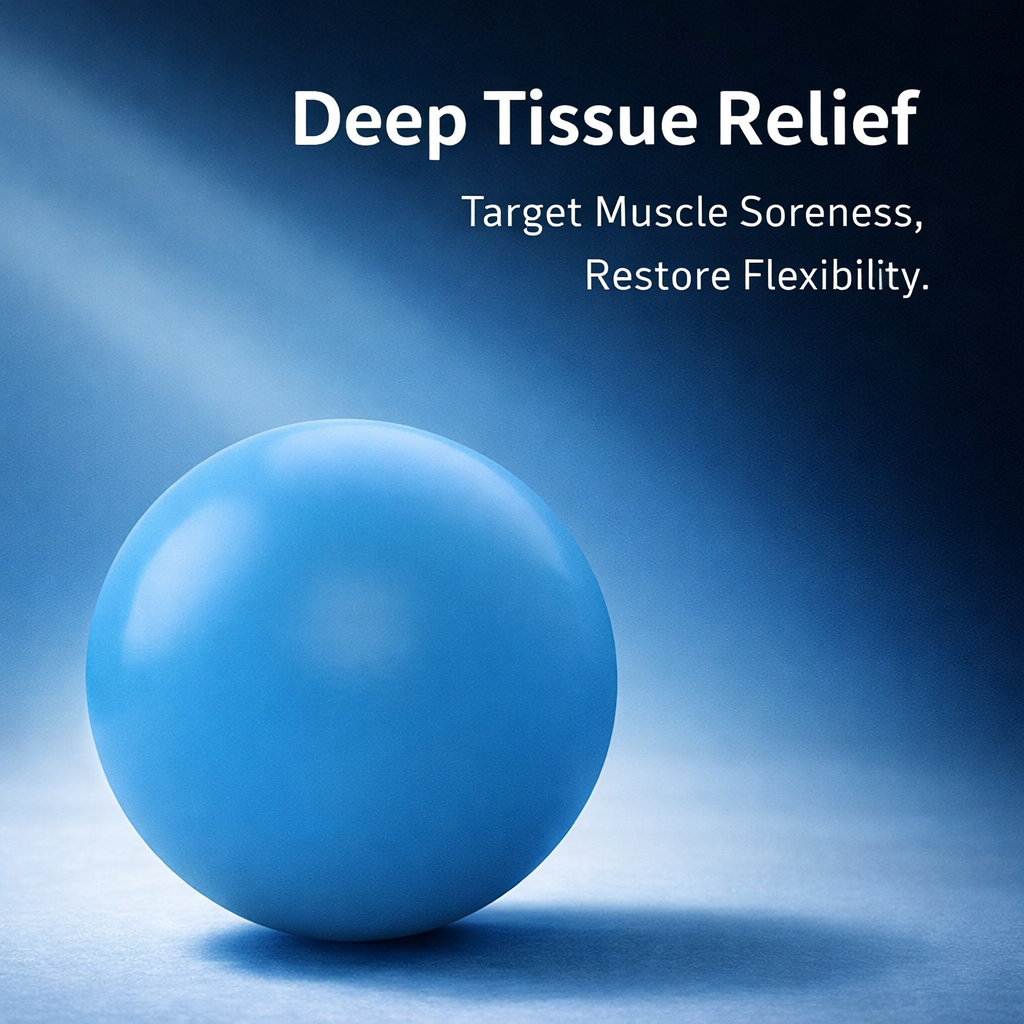 Myofascial Release Massage Ball for Muscle Relaxation, Solid Silicone for Foot Stretching, for Athletes