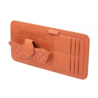 Multi-Compartment Visor Organizer Space Compact Car Visor Organizer Does Not Block Visibility Car Glasses Clip Holder for Driving