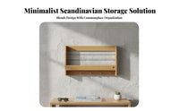 Wall-Mounted Literature Holder with Key hangers Hanging Organizer Space-Saving